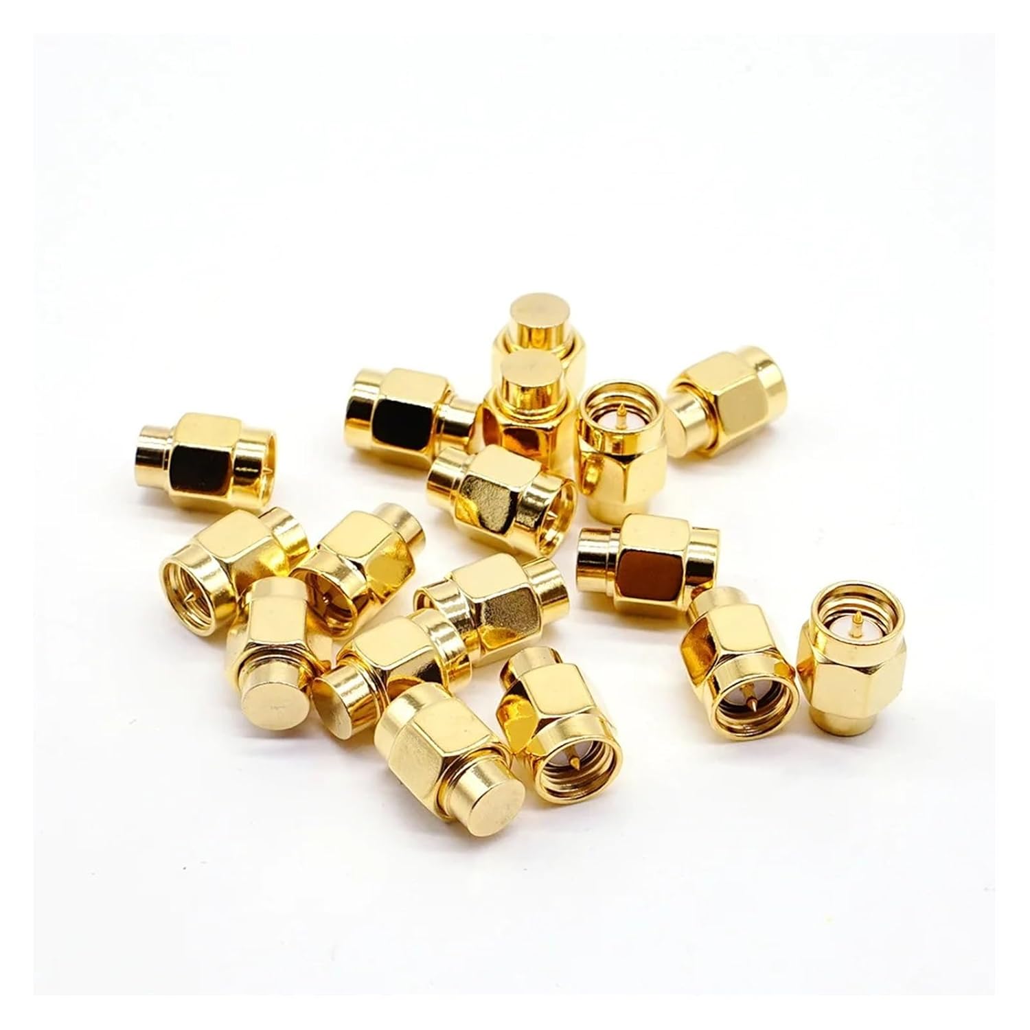 SMA Male 6GHz 50-ohm coaxial Terminal Dummy Load Nickel-Plated Cap Connector Accessories attenuator G2054 2055(SMA Male-Silver)