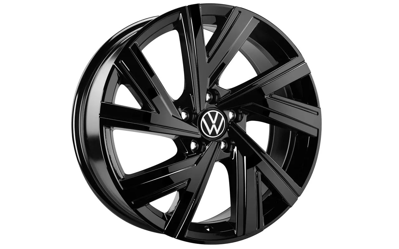 Volkswagen Bergamo lekka felga aluminiowa, kompatybilna z Golf VIII 2020-2024, aluminium-magnez-silikon, czarna