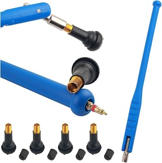2-in-1 Valves Stem Removal Tool,Multi-Function Valves Core Removal Tool with Non-Slip Handle and 4 TR413 Valve Stems,Adjustable Valve Stems Puller for Car,Truck,Bicycle