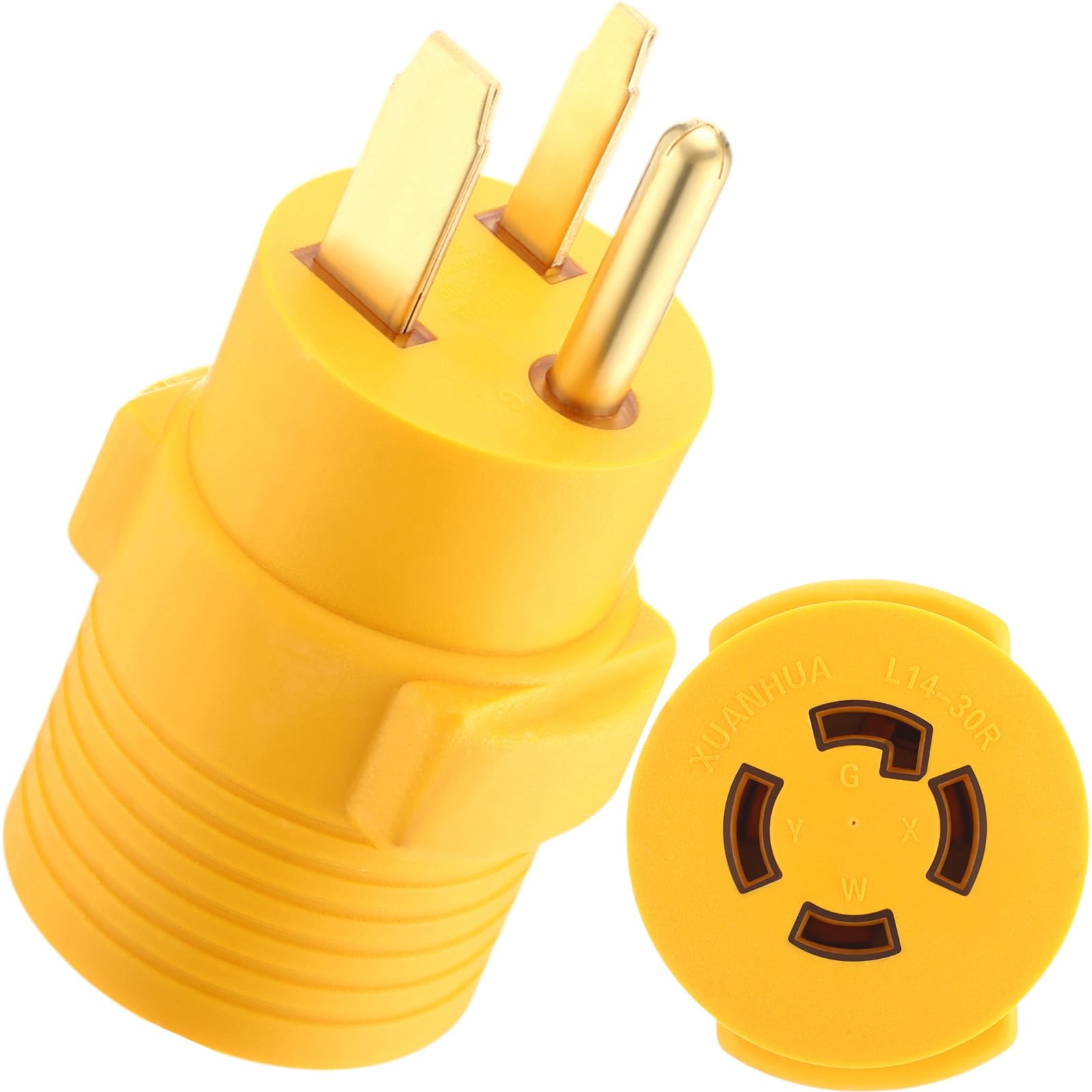 Kanayu 30 Amp Welder Adapter Compatible with NEMA 6-50P to L14-30R, 50 A 6-50P Male to 30A L14-30R Female, 3 Prong Welding Outlet to 4 Prong Generator