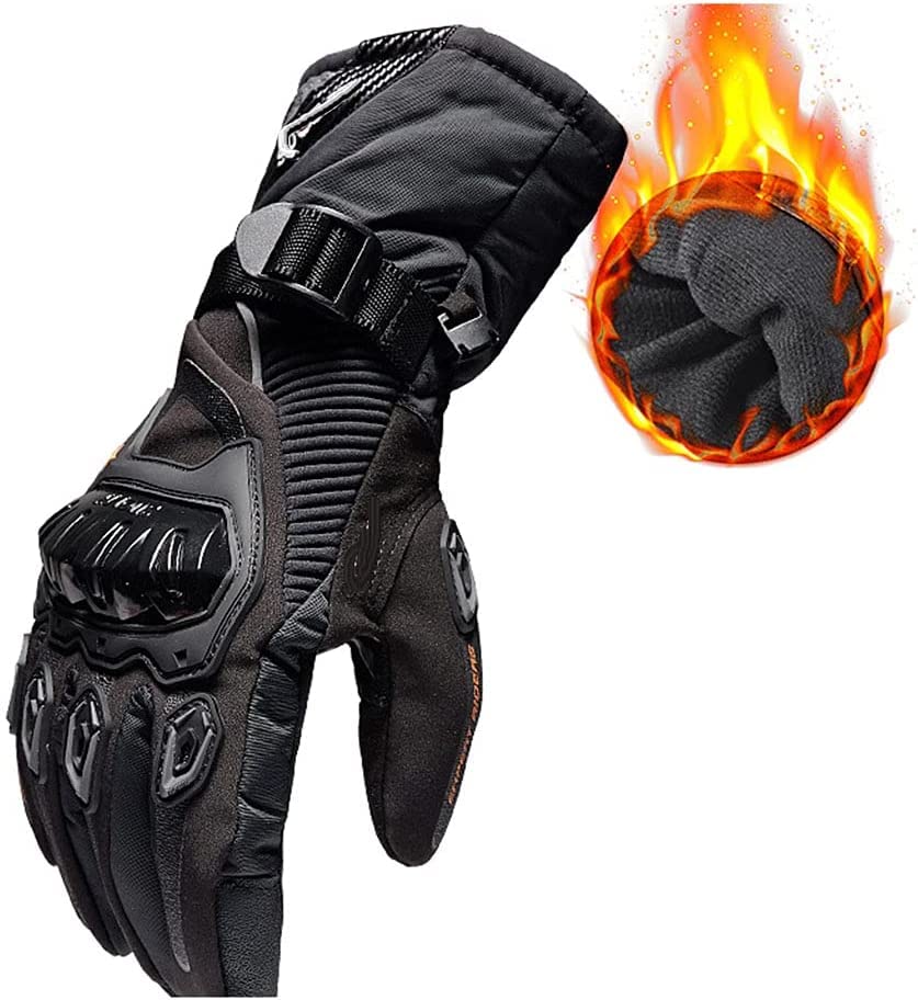 Gants de moto hiver CHEWYNP imperméables et chauds pour homme et femme