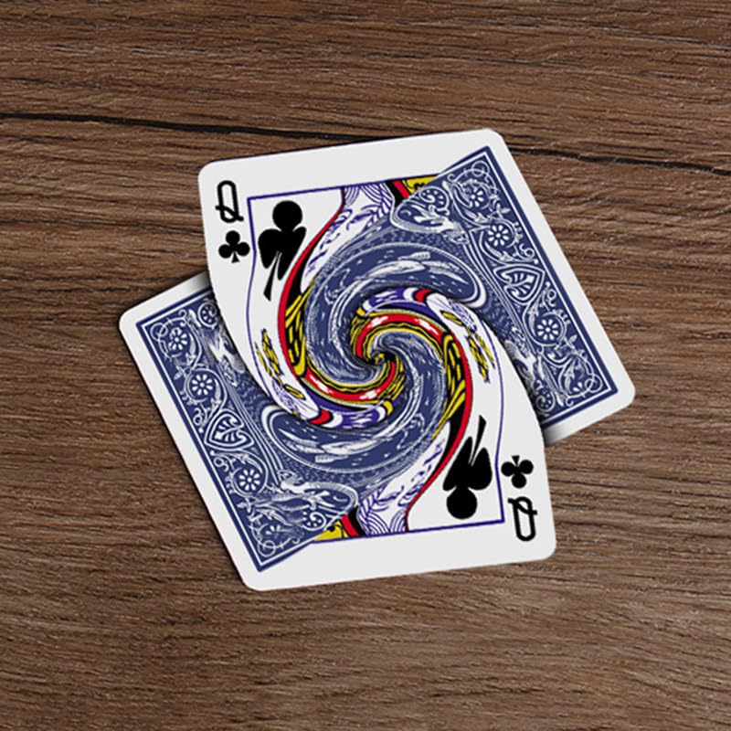 Vortex Magic Tricks Playing Card Connected Poker Change Magia Magician Close Up Street Illusions Gimmicks Mentalism Props (blue back)