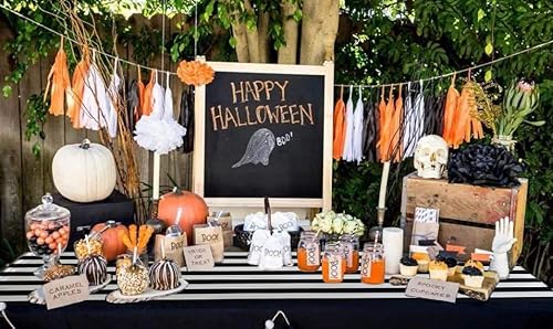 Miniatura 6 de Paquete de 2 caminos de mesa a rayas blancas y negras de 12 x 72 pulgadas decoración de mesa de satén a rayas para interiores y exteriores bodas