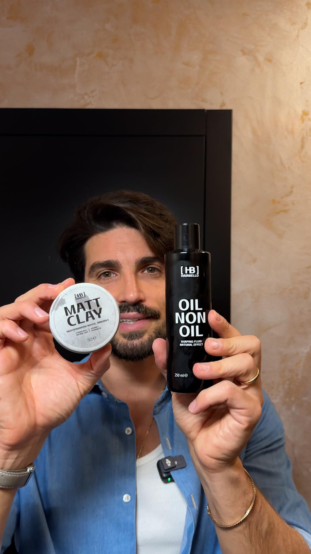 HAIRBELLO | MATT CLAY | Argilla Modellante Effetto Opaco con Acqua ricca di oligominerali del Mar Tirreno, Made in Italy