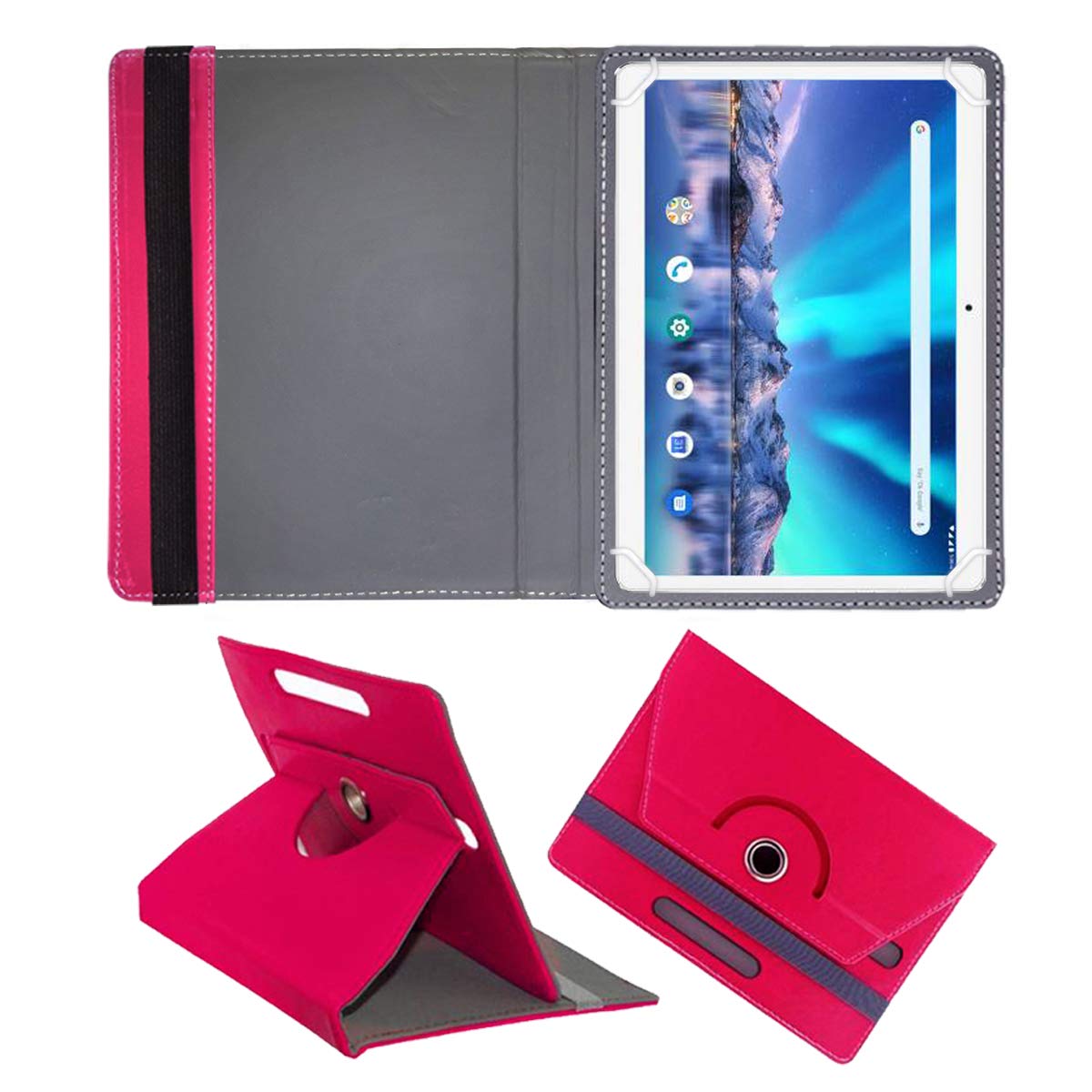 Fastway Rotating Leather Flip Case for Lava Magnum-XL 10.1 inch 4G Tablet (Pink) (B07V96HD9N) Amazon Price History, Amazon Price Tracker