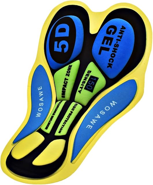 Almofada Calça, Romacci Calças de ciclismo masculino feminino 5D almofada de gel almofada respirável para BTT para ciclismo de estrada e ciclismo Calça cueca para ciclismo