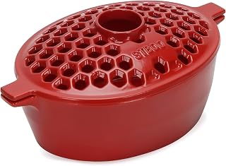STBoo Wood Stove Steamer: Cast Iron Fireplace Humidifier | Indoor Pot for Home Heating | Bowl Fireplace Stove Covers Accessories Decorative | Matte Finish & Rust Resistan & 2.7 Quart, Red