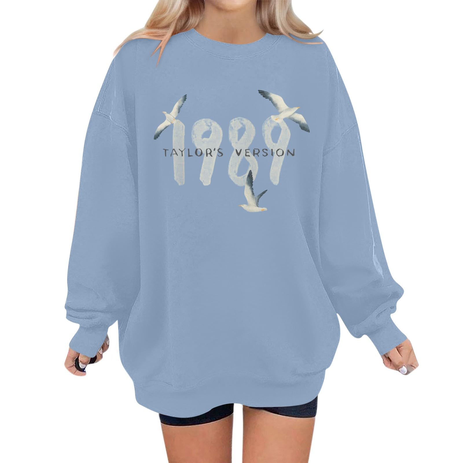 GenericSweatshirts for Women UK, Women's Autumn Winter Casual Pullover Blouses Ladies Fashion 1989 Graphic Print Long Sleeve Crewneck Oversized Jumpers Sweatshirts Pocket Loose Sportswear Tops