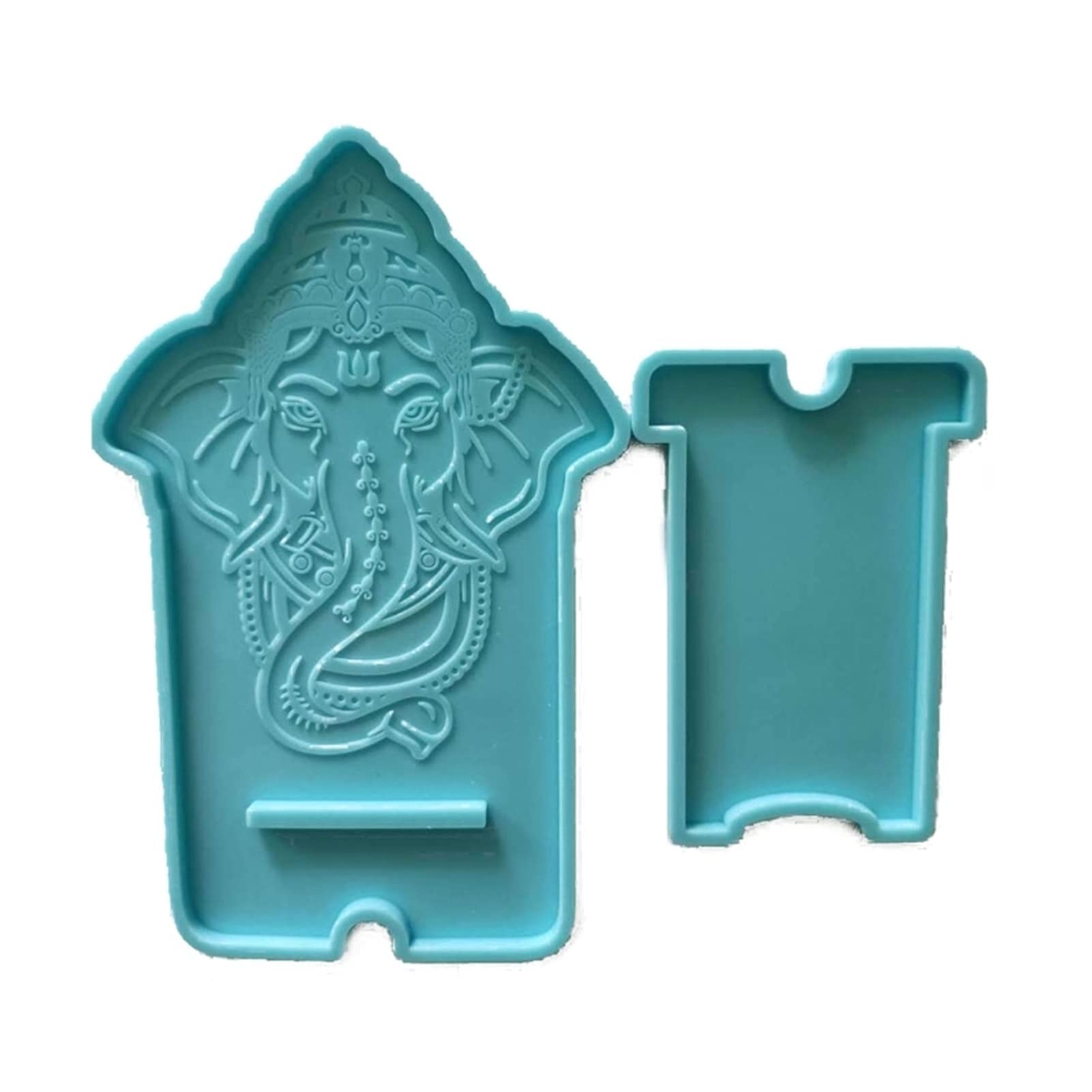 Moule silicone éléphant religieux résine époxy porte-téléphone mobile MK803