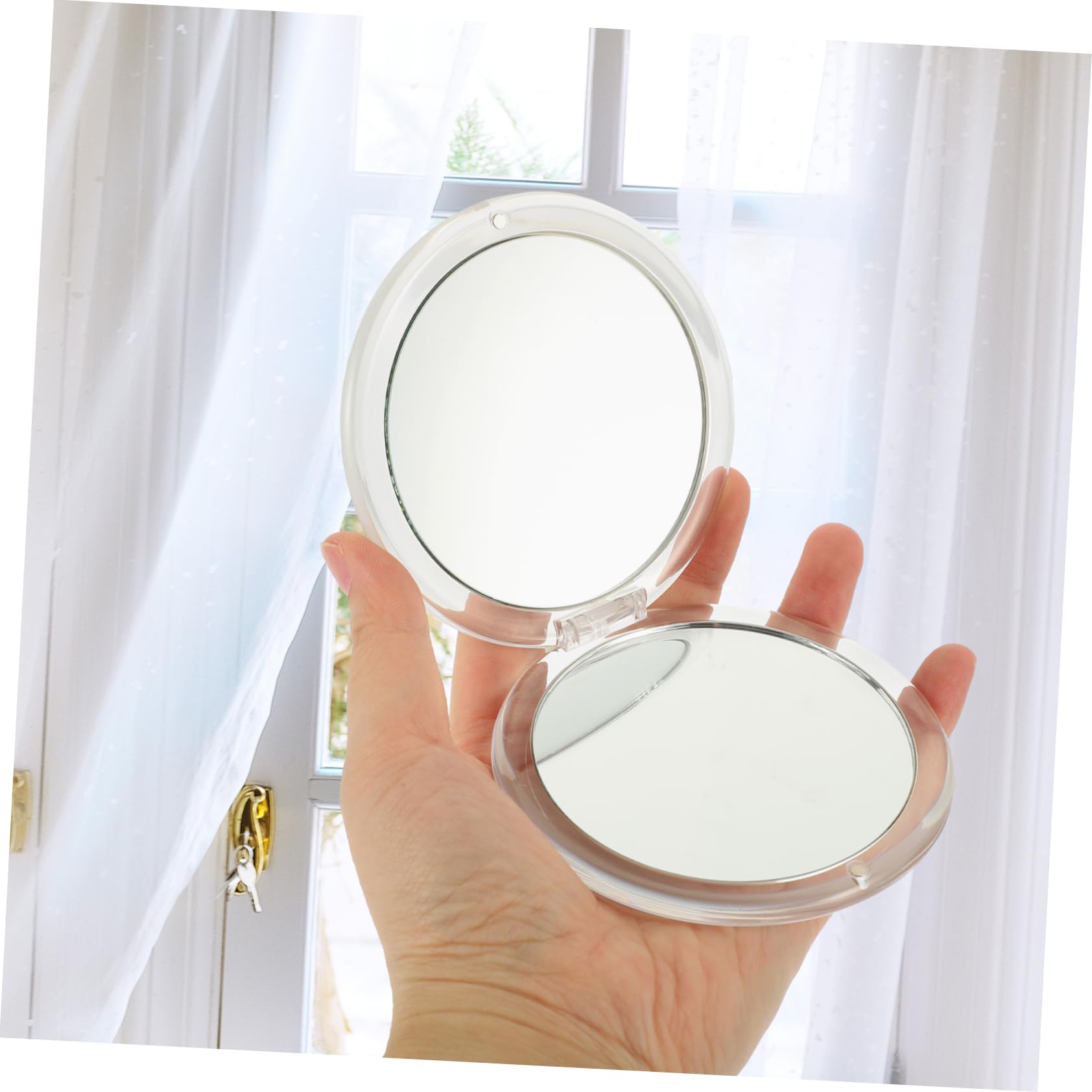 Beaupretty 3pièces Miroir De Poche Miroir De Maquillage Portable pour Mariée pour Sac à Main Accessoire De Beauté Pratique pour Voyages Et Sorties