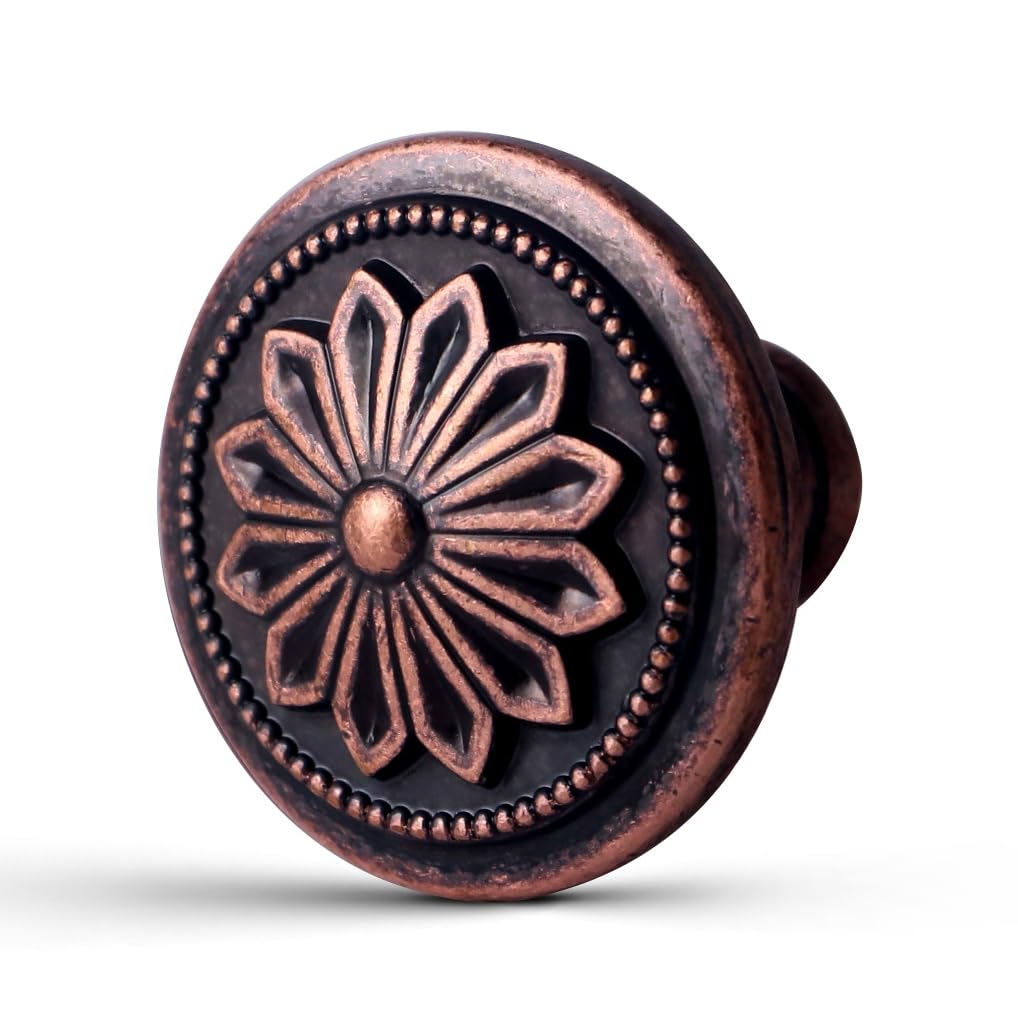 Xlroaafs 16 Pack Antique Copper Knobs for Cabinets and Drawers