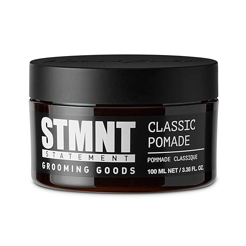 STMNT Grooming Goods - Pomada clásica, 3.38 onzas, brillo natural, control fuerte, fácil de lavar
