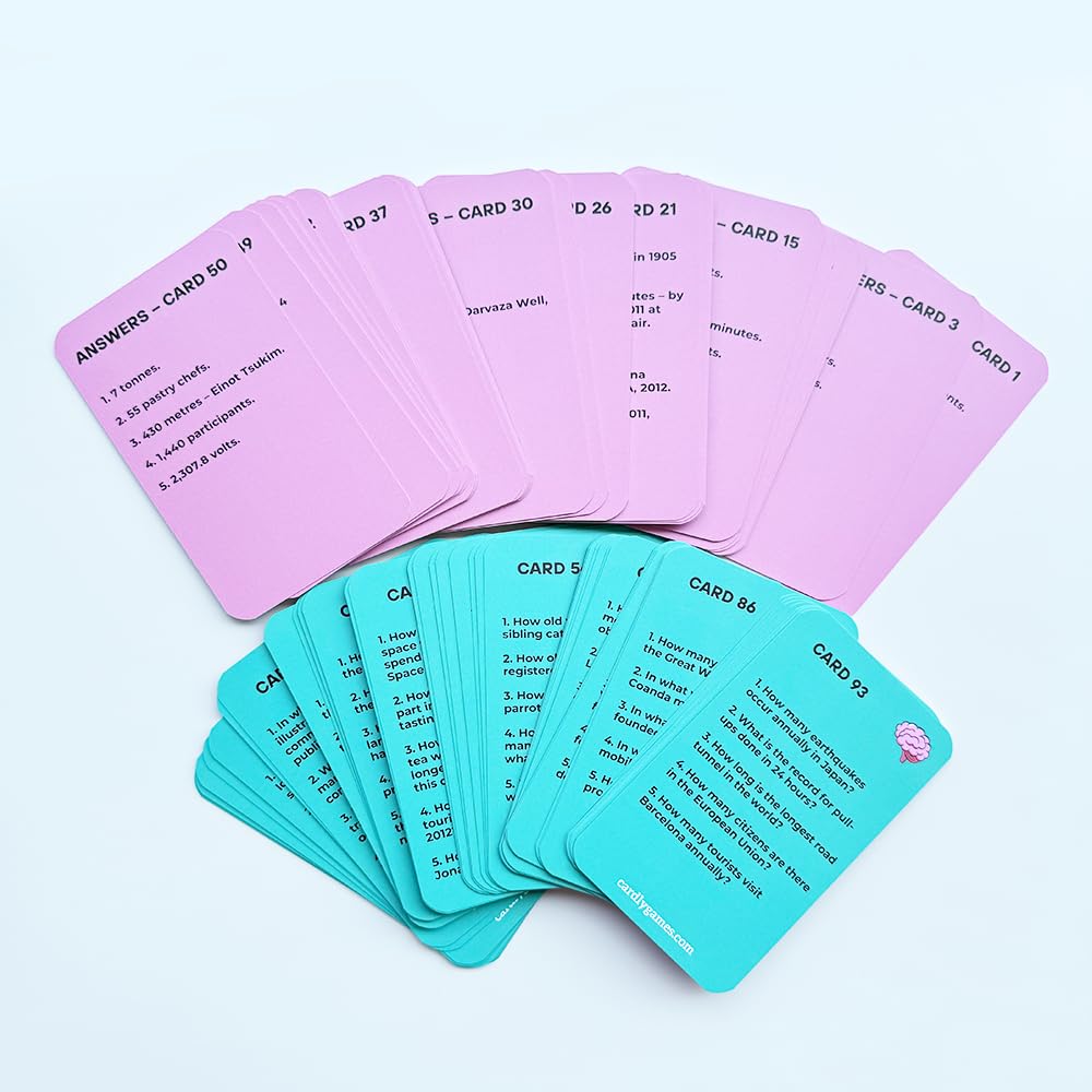 Brainbuster - Fun Trivia Card Game for Families & Friends, Blue and White, 1 cm x 1 cm x 1 cm - Image 4