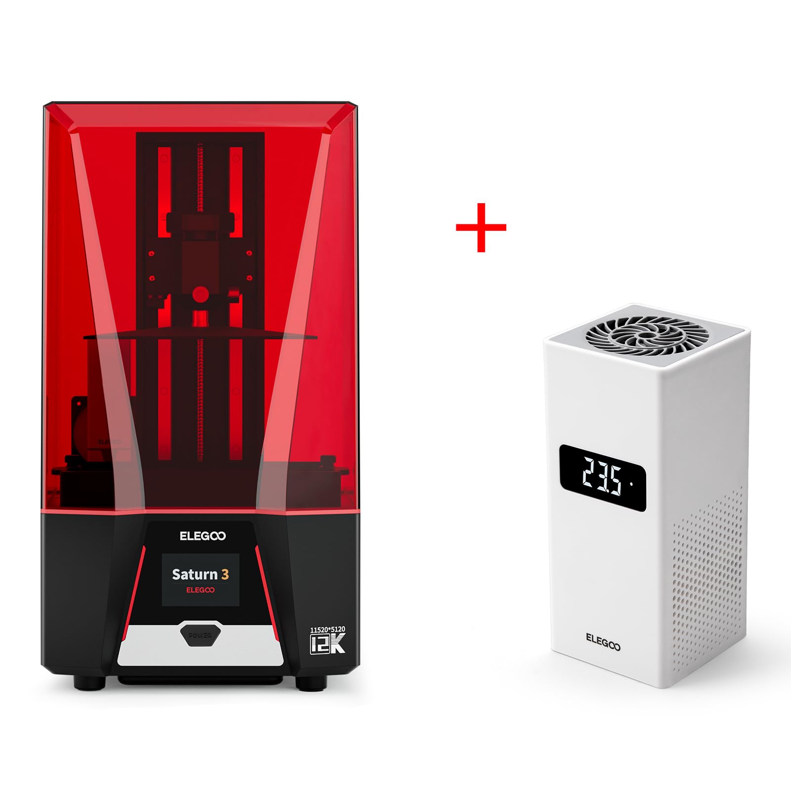 ELEGOO Saturn 3 Resin 3D Printer and ELEGOO Smart Mini Heater 