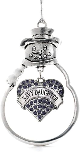 Miniatura 193 de Inspired Silver - Adorno Colombia Charm - Adorno de muñeco de nieve con forma de corazón de plata pavé con joyas de circonita cúbica