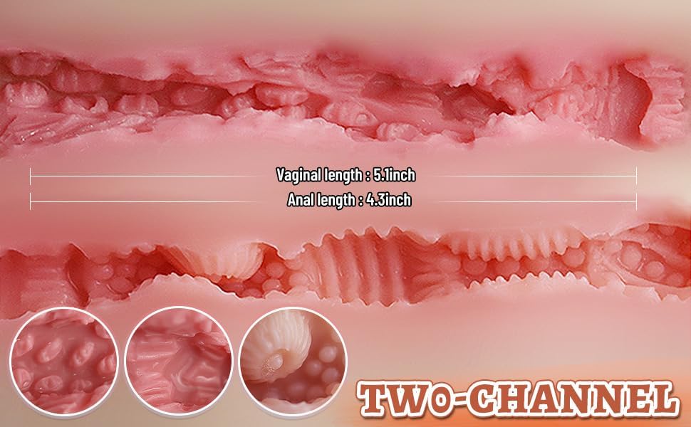 Miniatura 8 de Muñeca sexual para hombres, masturbador masculino con coño, culo, labia, muñeca sexual con túneles anales vaginales 3D, juguetes sexuales realistas