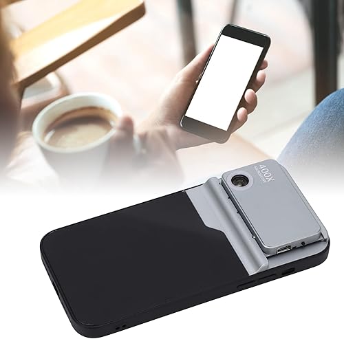 Miniatura 4 de Microscopio de teléfono 400X, microscopio de bolsillo 400X con luz LED y clip universal para teléfono para iOS 14 Pro Max, enfoque rápido,