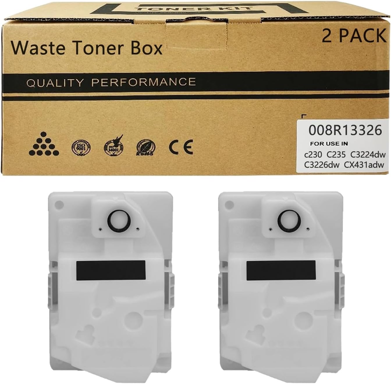 008R13326 Waste Toner Bottle Compatible for Xerox C230 C235 Printer Lexmark C3224dw C3226dw C3426dw CS331dw CS431dw CX331adwe CX431adw Printer 20N0W00 Waste Toner High Yield 15,000 Pages(2 Pack)