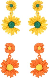 Yellow Chimes Combo Geometric Shapes Floral Design Pearl Crystal Gold Plated Stud Drop Earrings for Women and Girls Price In India