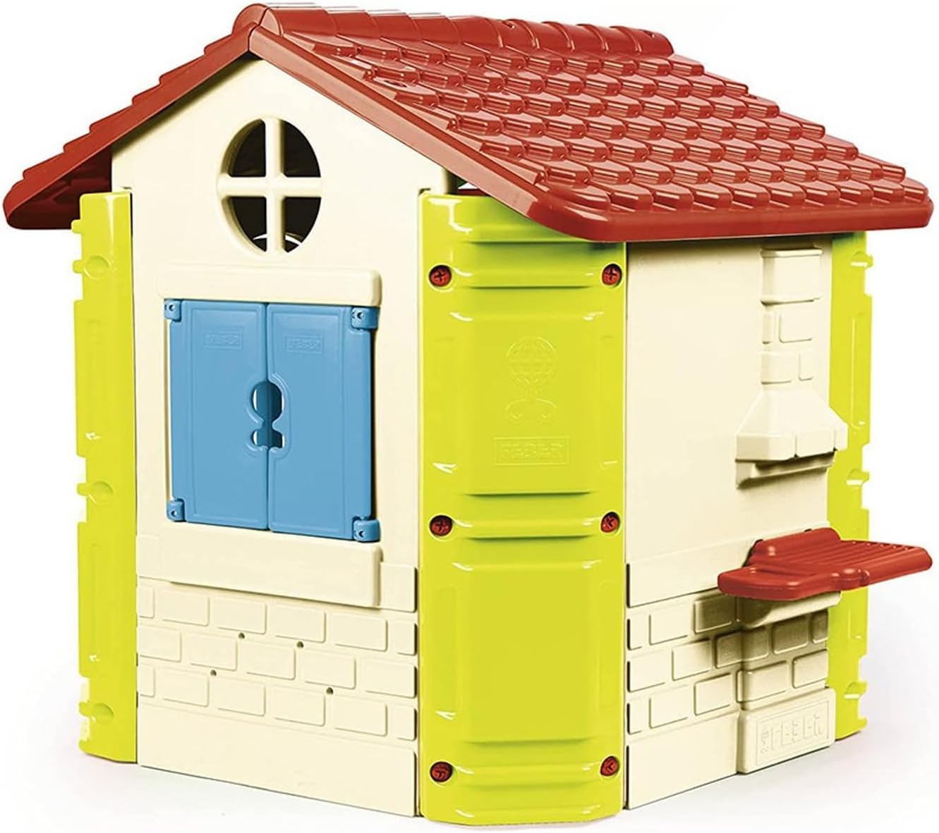FEBER House, Casita Infantil para el Jardín, Accesorios No Incluidos, Fácil Montaje Sin Herramientas, Colores Luminosos y Resistente a la Luz Solar y Temperatura, Famosa (800010248), Versión previa