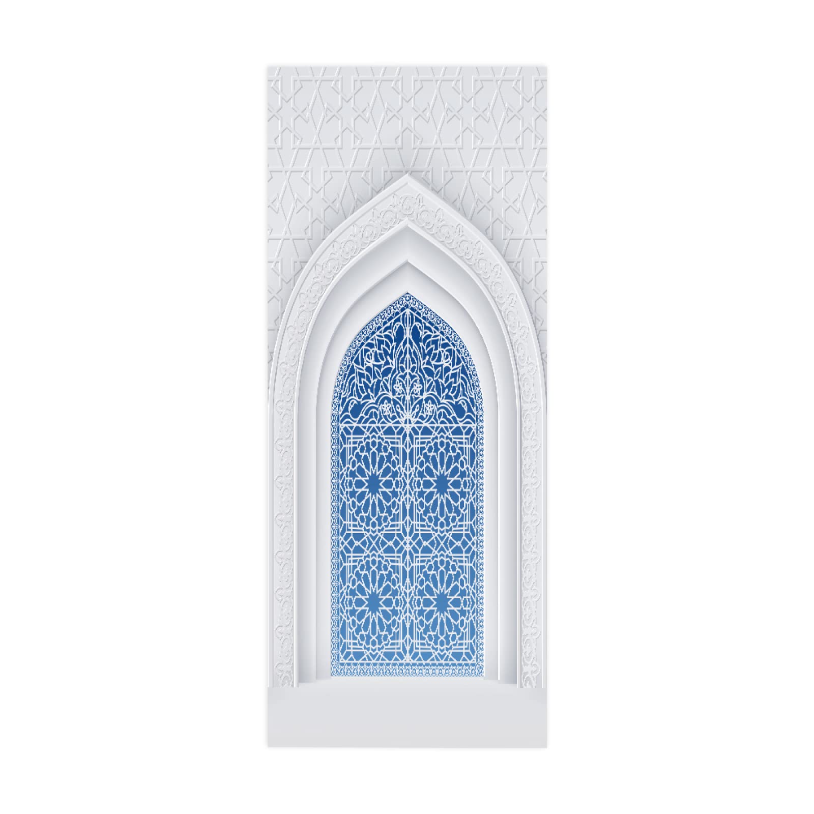 3D Door Stickers Creative Gate W85 x H205 cm Decor Mural Art Sticker Wallpaper Wall Removable Self Adhesive Window Decal for Home Office