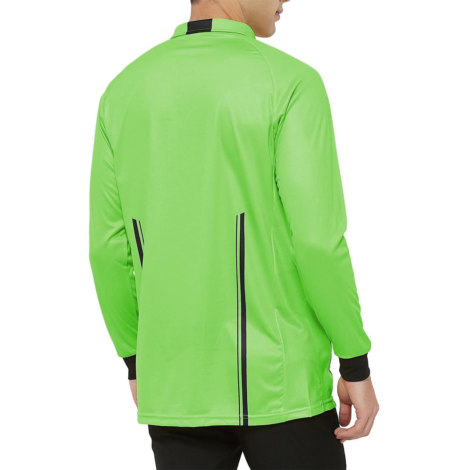 TOPTIE Maillot d'arbitre Officiel de Football à Manches Longues pour Homme USSF Pro Uniforme, Deguisement Arbitre