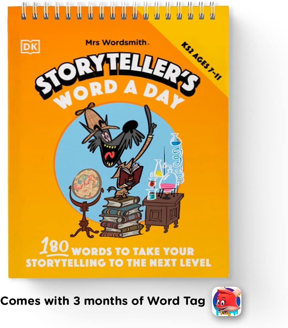 Mrs Wordsmith Storyteller's Word A Day, Ages 7-11 (Key Stage 2): Boost Vocabulary and Storytelling with 180 New Words + 3 Months of Word Tag Video Game