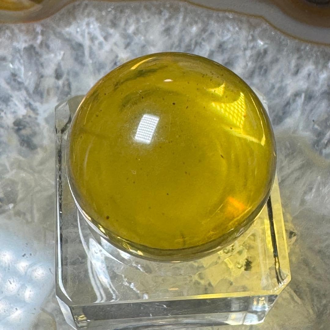 ブルーアンバー　メキシコ産　◇琥珀（こはく）◇丸玉　約24.8㎜ Amazon.co.jp: ブルーアンバー メキシコ産 琥珀（こはく）丸玉