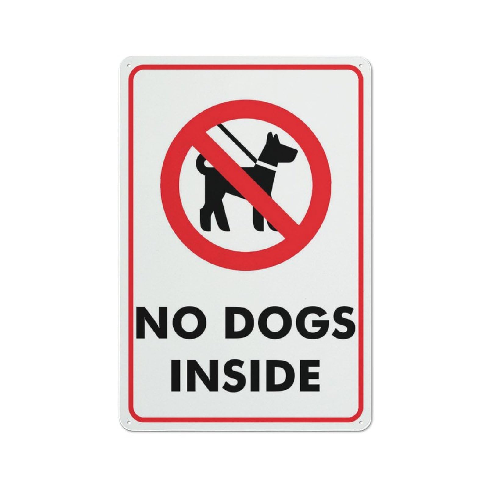 No Dogs Inside Sign 12X8 Inch Tin Sign Great For Garden And Yard Wall Decor