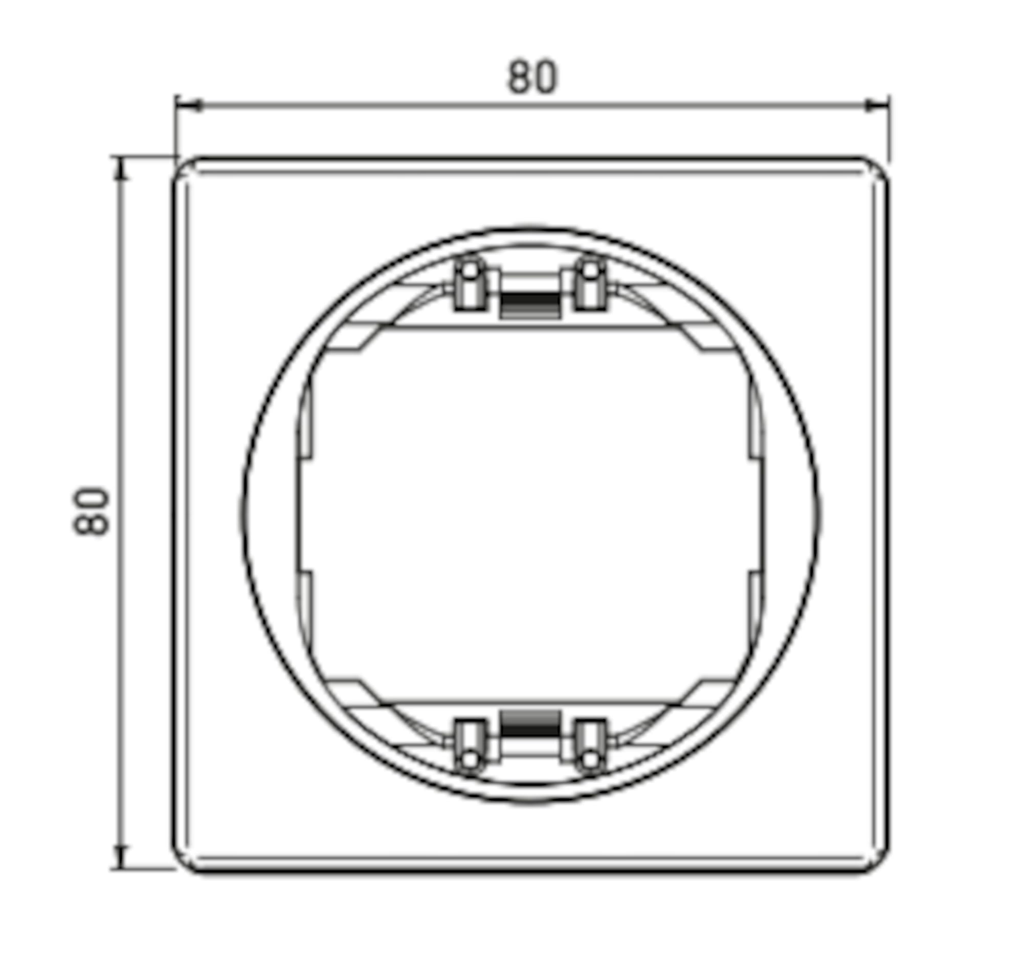 Intratec Daten-Dose Nobilis Schwarz, 2xRJ45 Cat 6 FTP Ø 60 mm & Rahmen 1-fach ABS zur Wandmontage, 80 x 80 mm