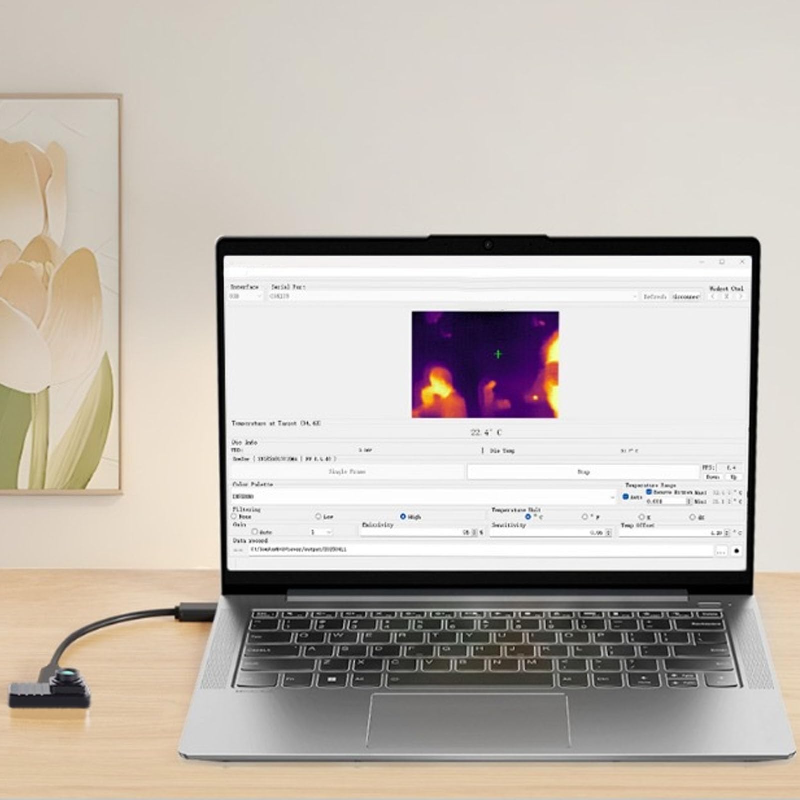 Tosuny Kamera Termowizyjna do Smartfona, rozdzielczość 160x120, Kamera Termowizyjna na podczerwień USB C z aluminiową obudową, Funkcja Plug & Play dla Telefonu z Systemem Android,