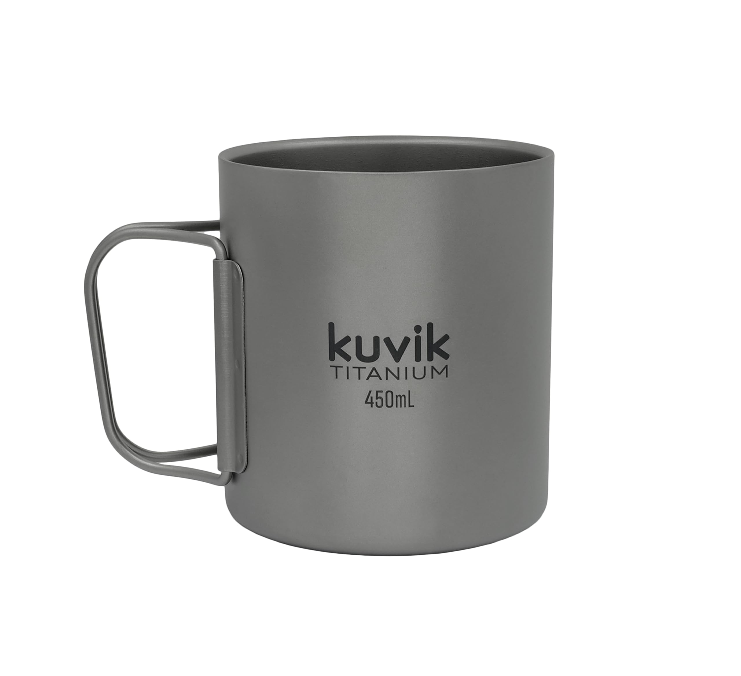 Kuvik Doppelwandige Titan-Tasse, 450 ml, ultraleichte und kompakte Tasse für Rucksackreisen, Camping und den täglichen Gebrauch