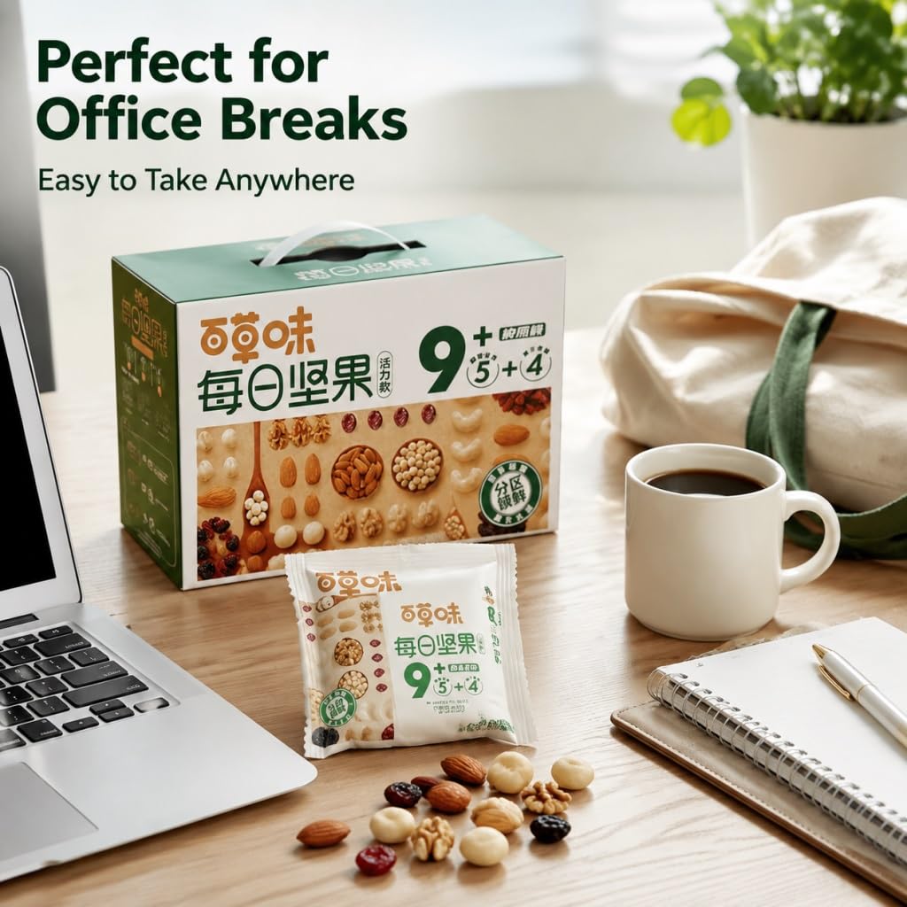 Merienda Diaria Pura De Frutos Secos Y Frutas Secas, 30 Paquetes Individuales (750 G), Divididos For Brindar Frescura, Energía Saludable For Llevar, Sin Azúcar Agregada