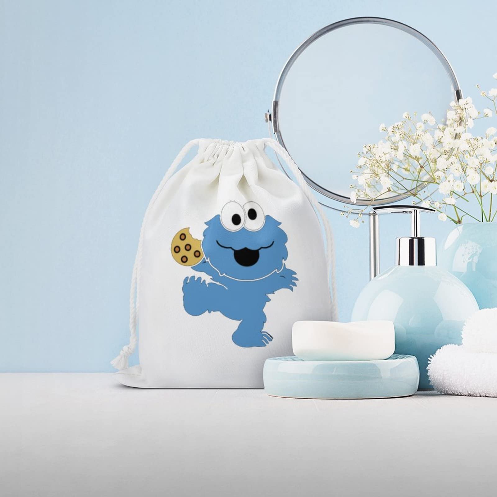 Amazon.co.jp: クッキーモンスター セサミストリート 巾着袋 給食袋