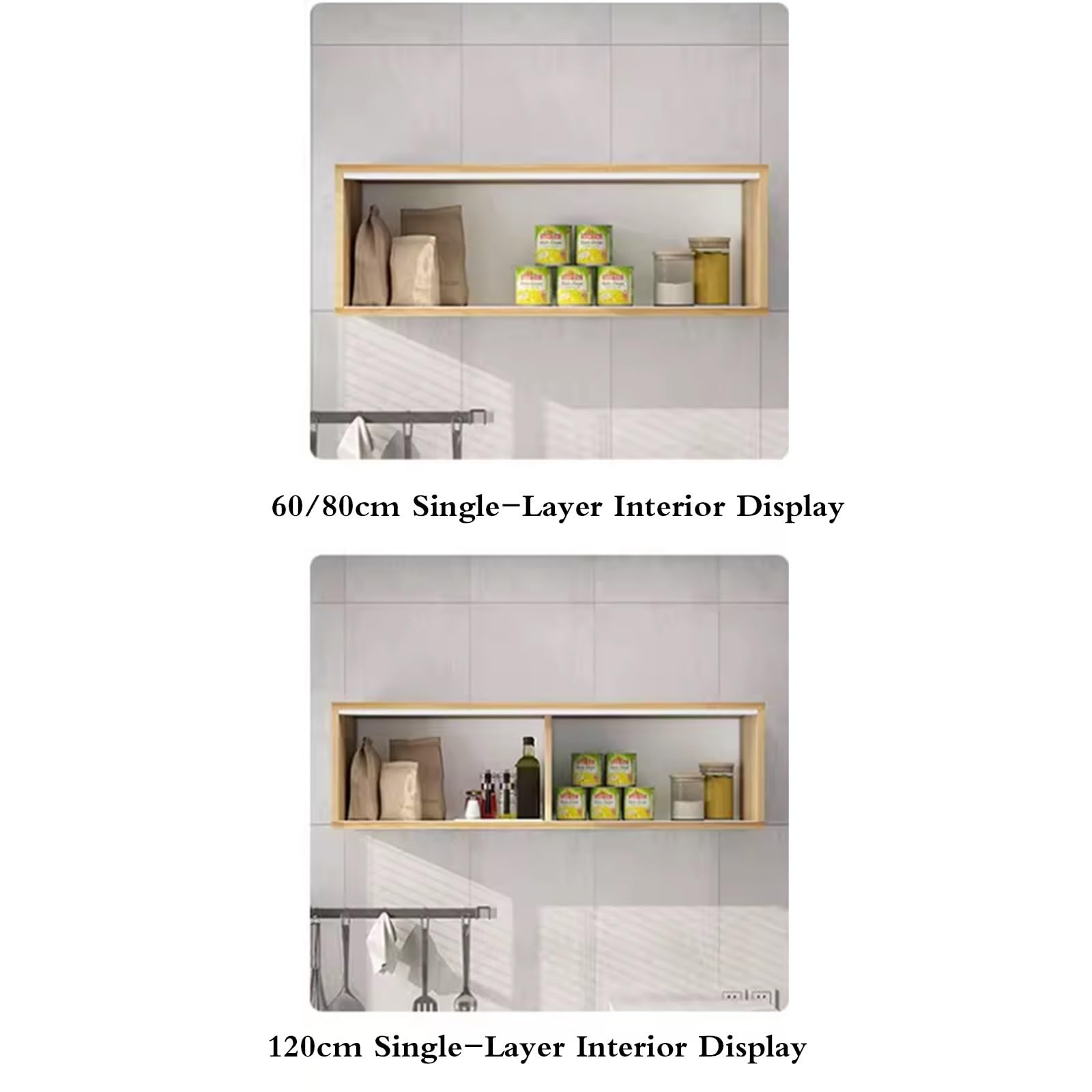 Armadietto da parete con ante scorrevoli per soggiorno, camera da letto, cucina o bagno, salvaspazio Sto Unit per Home nizat (marrone, 120 x 30 x 30 cm)
