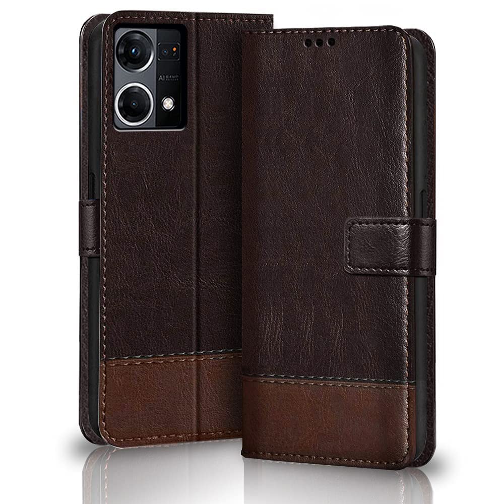 TheGiftKart Flip Back Cover Case For Oppo F21 Pro 4G / F21S Pro 4G|Dual-Color Leather Finish|Inbuilt Stand & Pockets|Wallet Style Flip Back Case For Oppo F21 Pro 4G / F21S Pro 4G (Coffee & Brown) (B09XX524XS) Amazon Price History, Amazon Price Tracker