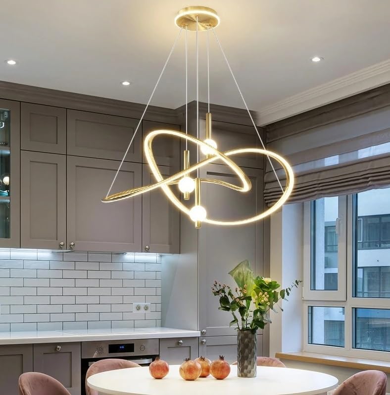 Lustre LED moderne salon et plafonnier v-intage chambre salle à manger