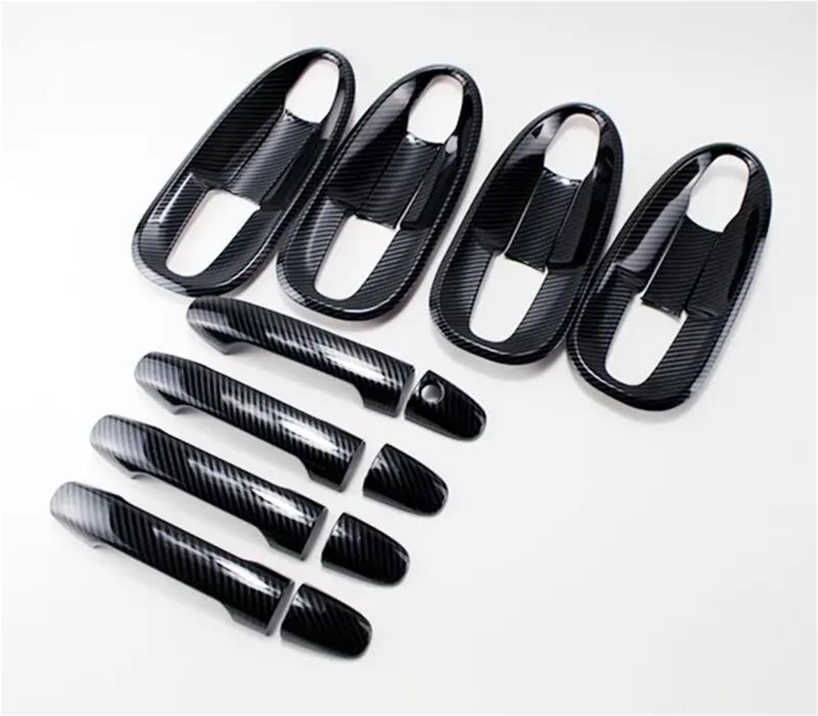 Hjkdsz Carbon Handle-Bowl Car Door Protection For Benz For Vito W447 For V-Class 2014-2020 Car Door Handle Cover Exterior Door Handle Trim Cover(Carbon Handle-Bowl)