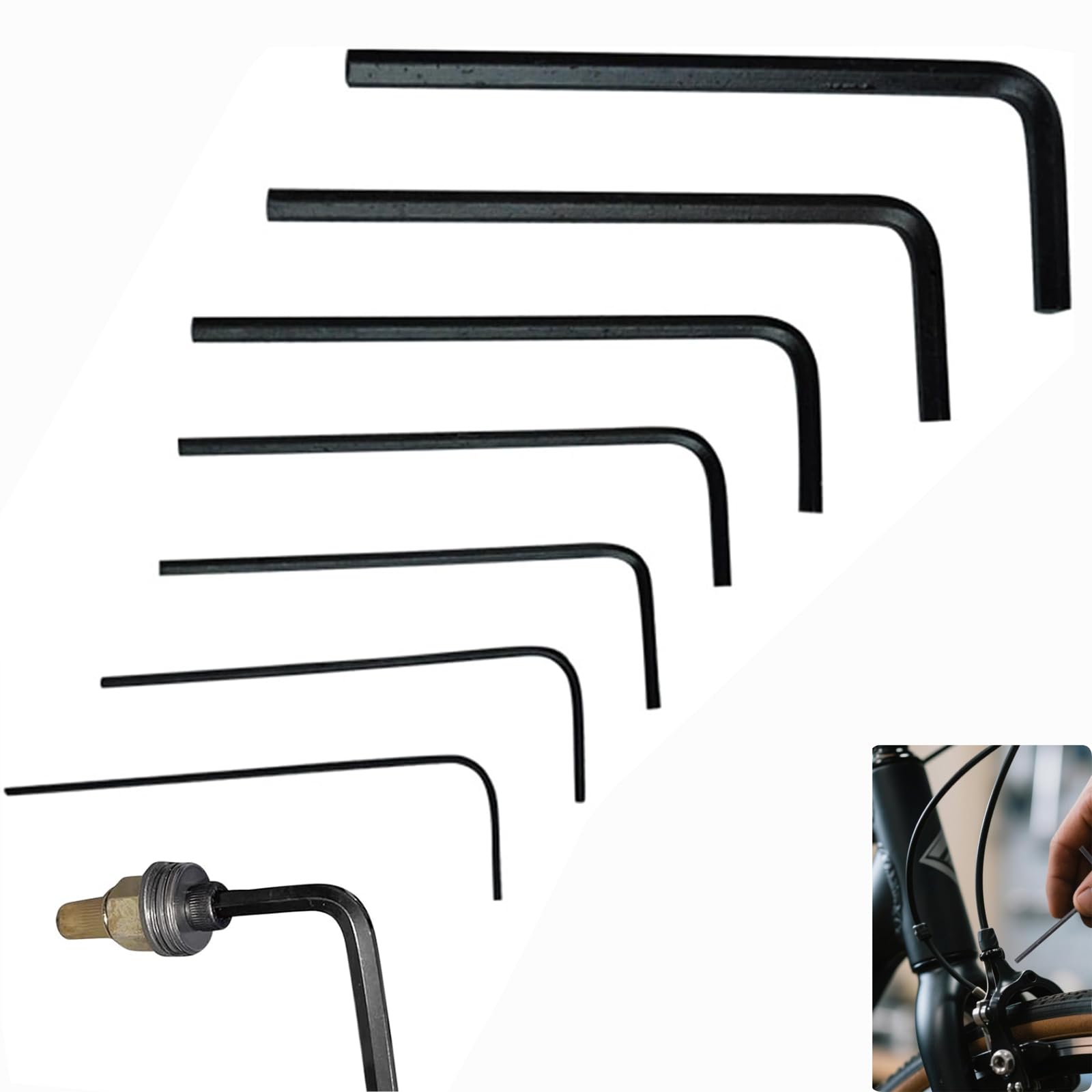Alrens 7PCS Mini Hex Key Set, L-Shape Allen Key Set 0.7-3.0mm