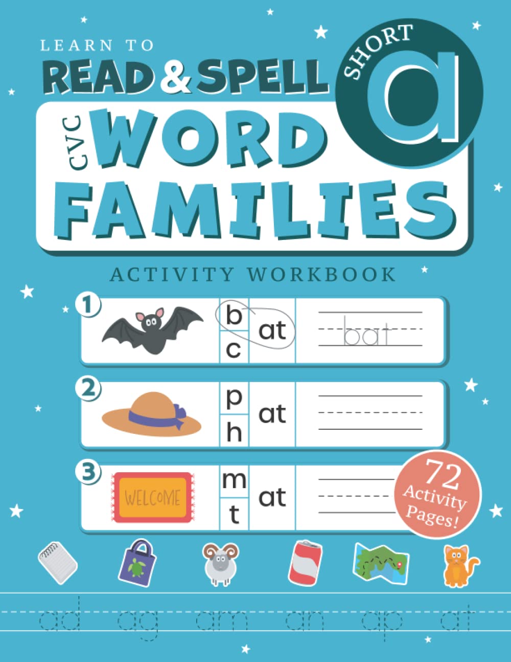 Amazon.com: Learn to Read & Spell Short A CVC Word Families Activity ...