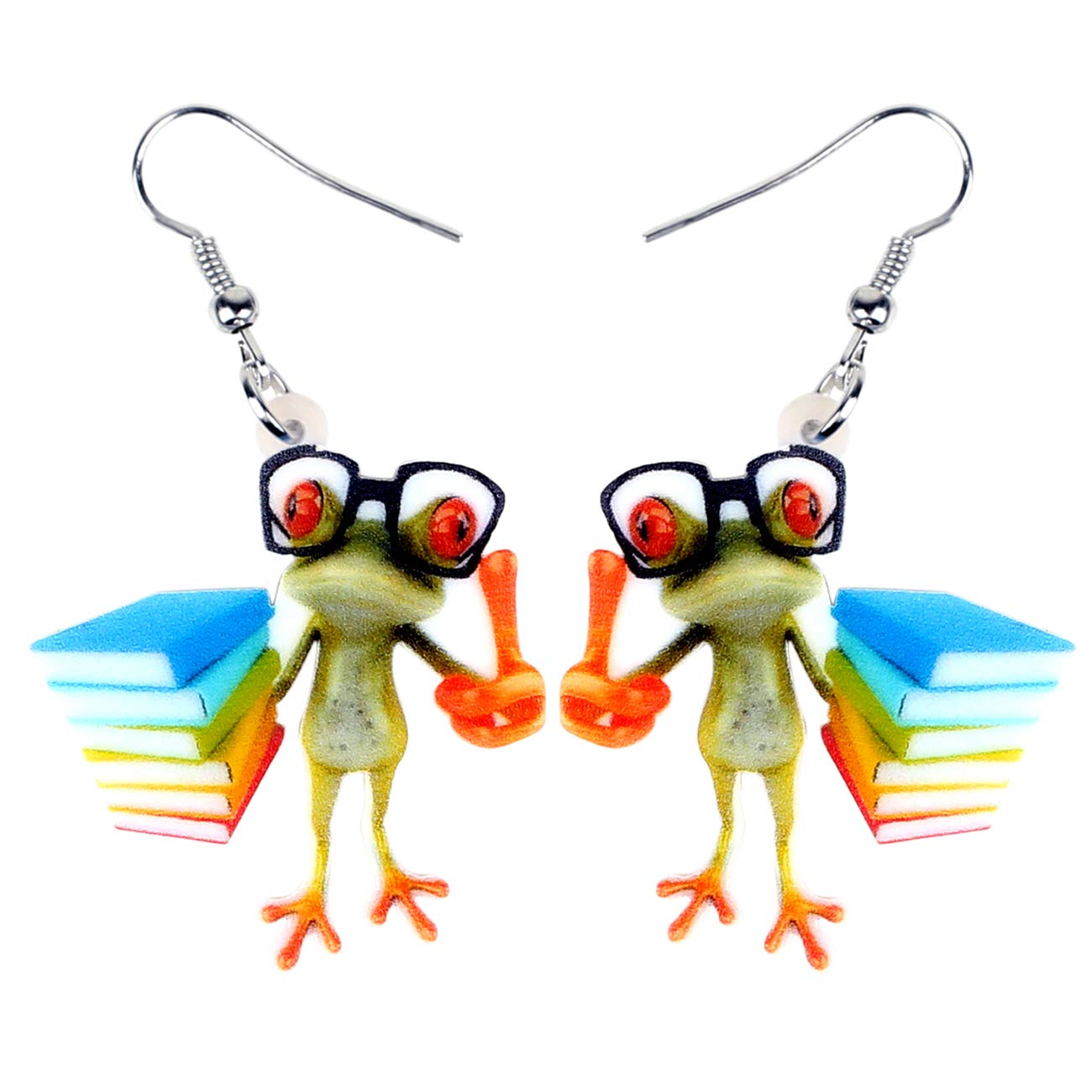 LONYOO Acryl Funny Frosch Ohrringe Dangle Charms Anime Sommer Ohrringe für Frauen Mädchen Schmuck Frosch Geschenke