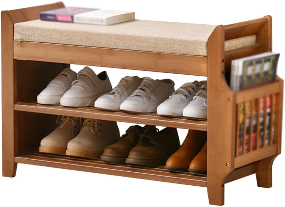 Banc de rangement à chaussures élégant au design raffiné de 60cm