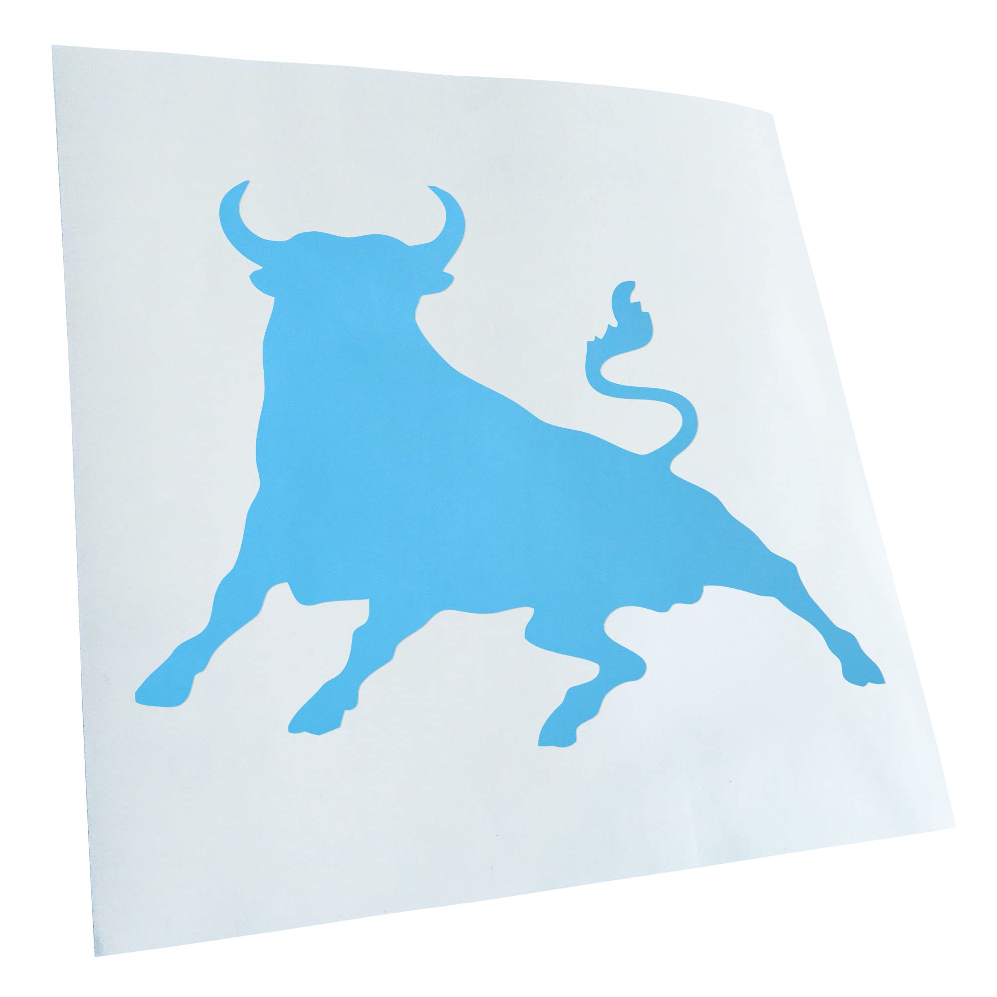 Kiwistar - Car Sticker - Light Blue - 40 x 31 cm Taurus Toro Bull - Rear Window Car Sticker Weatherproof for Car Truck Moped Truck - Sticker Exterior Self-Adhesive Tuning Accessories for Window