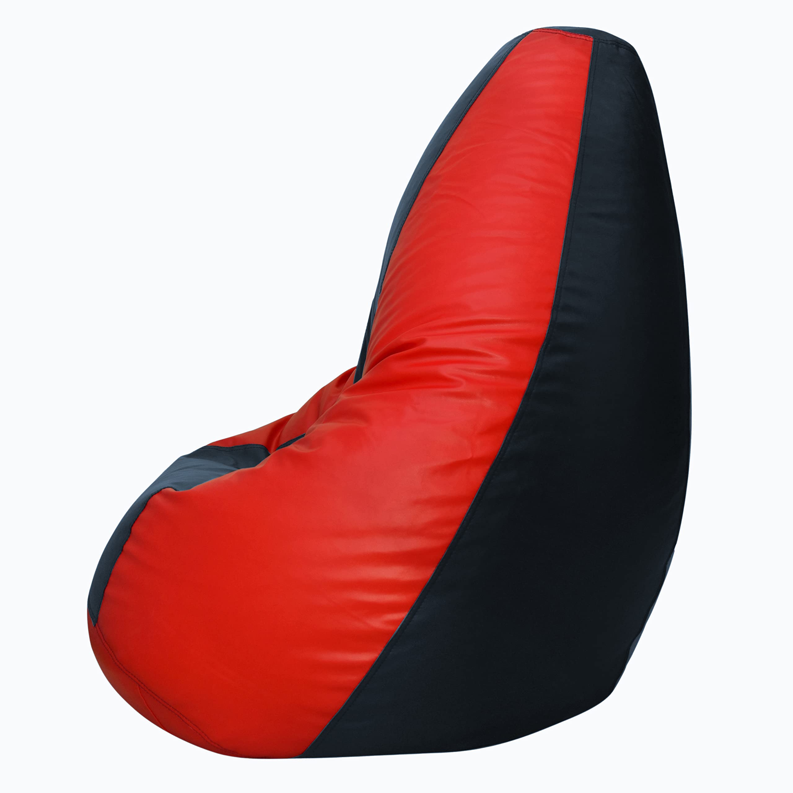 inster BEAN BAG Without Beans with Relaxing Stool (Faux Leather)(NB&Red)(XL) 2