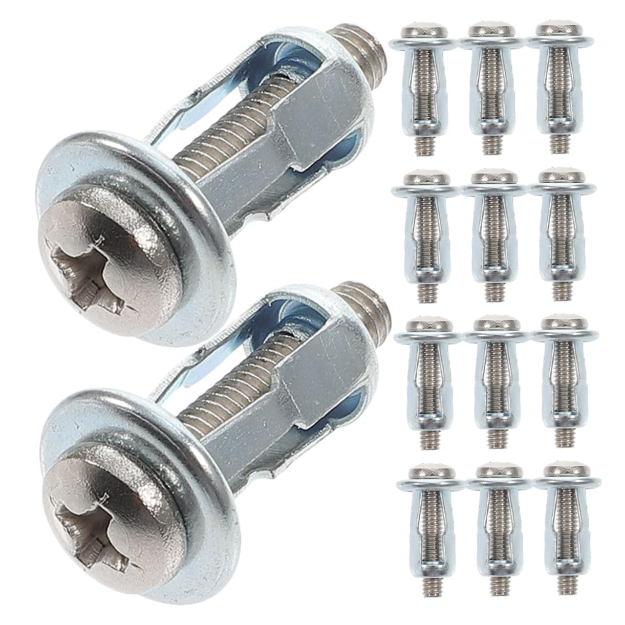 Cabilock 20-Pack Petal Nut Expansion Screws – Hollow Wall Anchor Bolts For License Plates, Lanterns & Light Fixtures (Silver Metal)