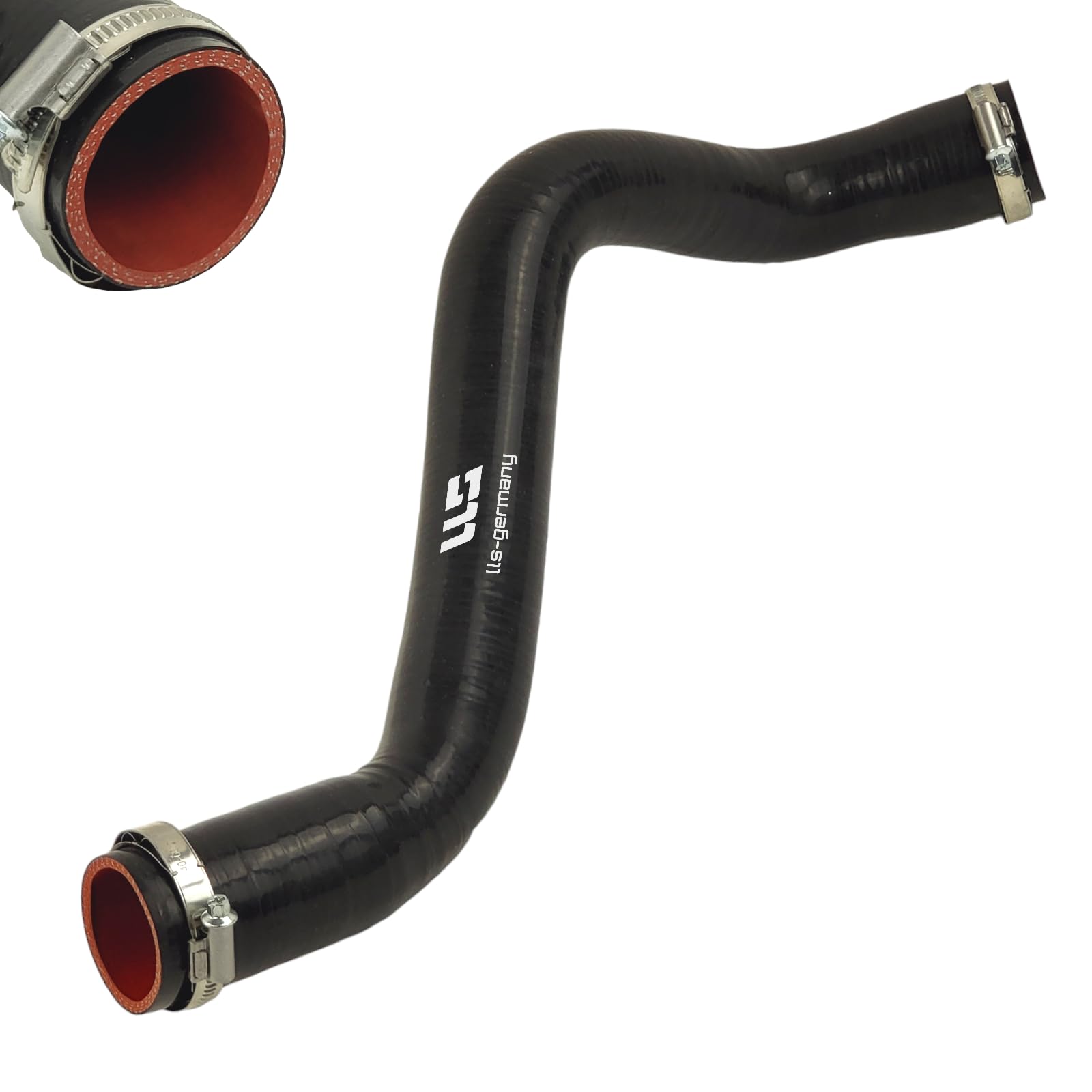LLS-GERMANY Tubo aria di carica in silicone Tubo turbo compatibile con Ren ault Megane II (BM0/1, CM0/1, EM0/1, KM0/1), 1.9 dCi, 8200201617, 8200363471, 8200502920, 8200658187, materiale: silicone