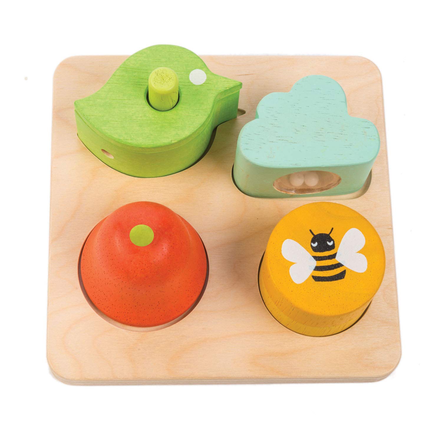 Tender Leaf Toys Audio Sensory Tray - Wooden Toddler Tales Sound Learning Game