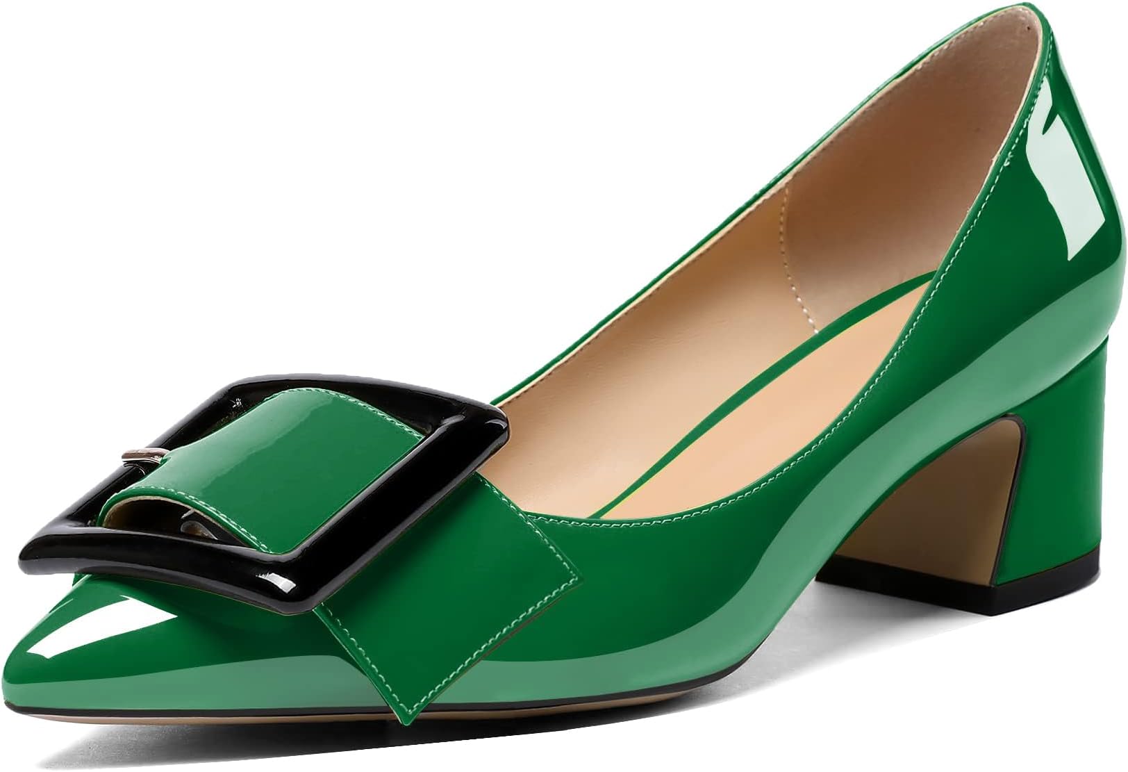 Women's Classy 2 Inches Block Heel Chic Pumps