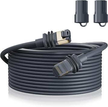 BarBaren 82ft Starlink Cable for Starlink Gen 3 Cable Gen3/Mini V3 Dish Replacement Cord Waterproof Gray 25m/82ft