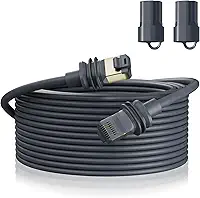 BarBaren Para cabo Starlink de 45 m, para cabo Ethernet Starlink geração 3/mini cabo de substituição para padrão/mini à prova d'água cinza